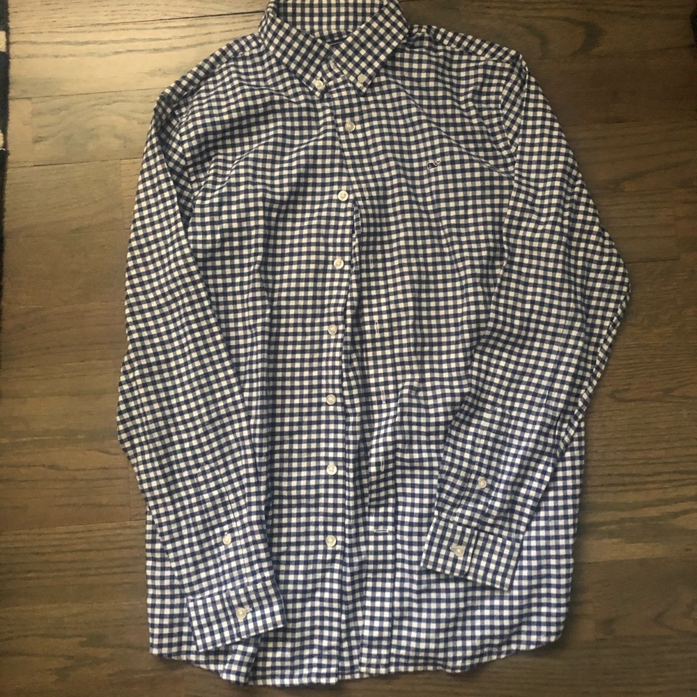 NWT Gingham Whale Shirt